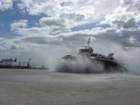 Hoverwork British Hovercraft Technology BHT-130 - Spray-covered arrival at Southsea (submitted by James Rowson).